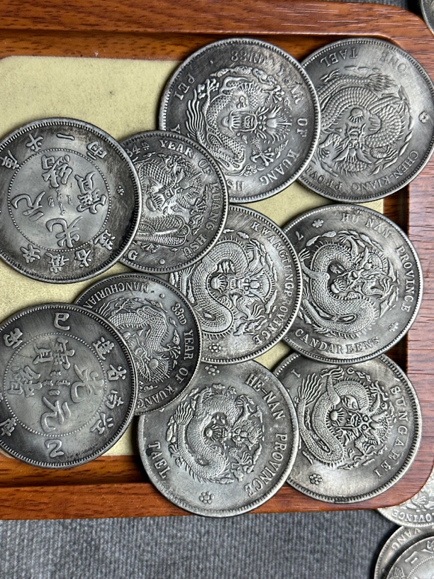 复古家居 龙洋（伍员拾枚）工艺品摆件