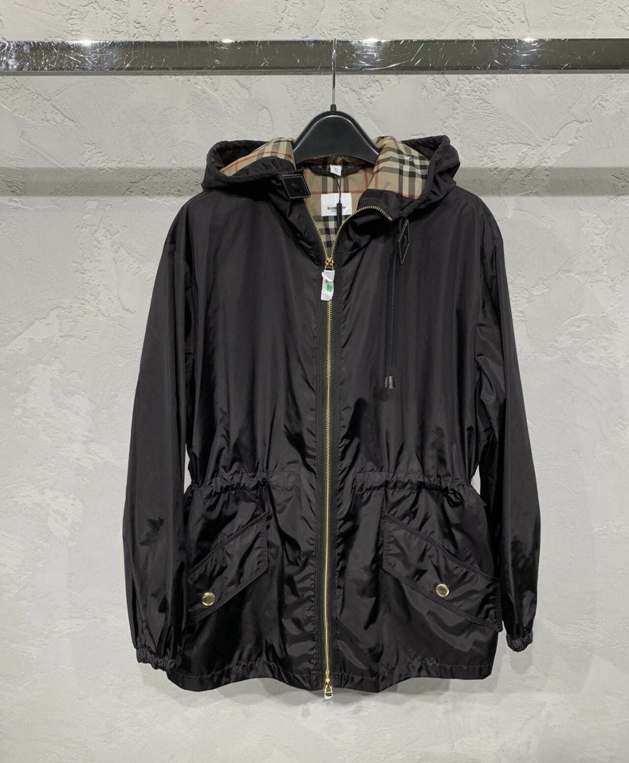 未使用 BURBERRY/博柏利 女款连帽收腰可调风衣夹克外套