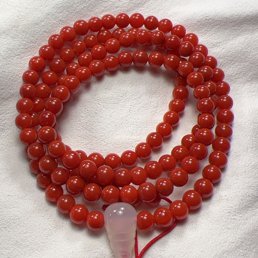 南红玛瑙珠子未镶嵌二*?