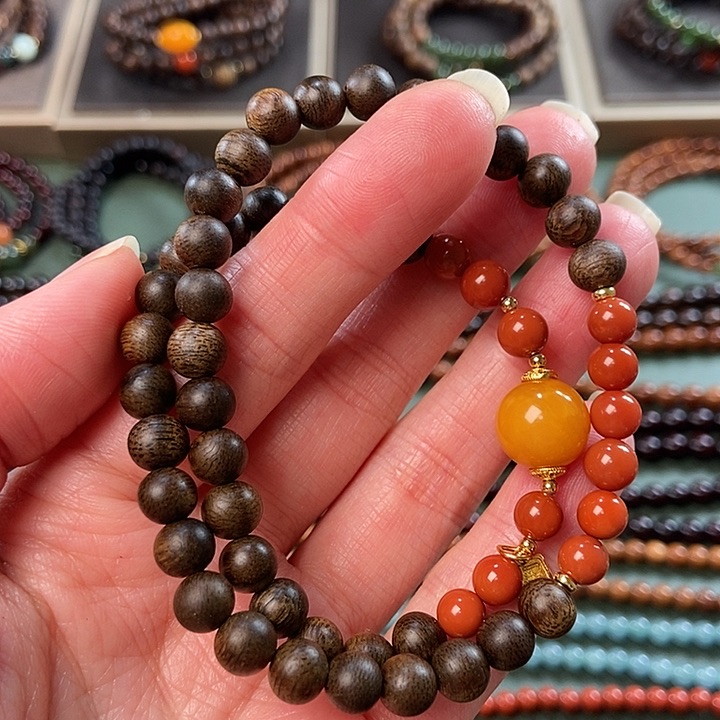 沉香手串0.6红土沉香手串