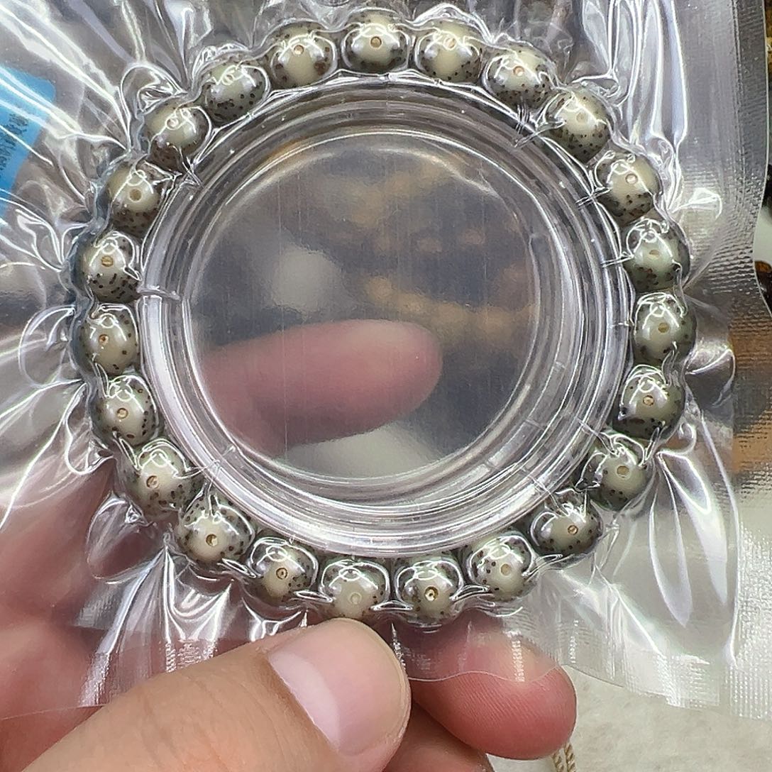 星月菩提手串48尽头黑冰星月菩提单圈10