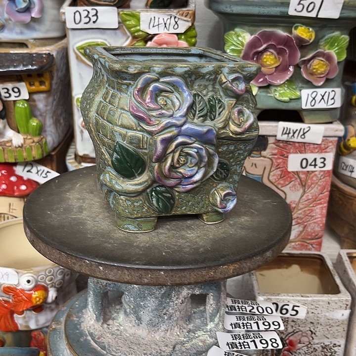 粗陶材质多肉花盆