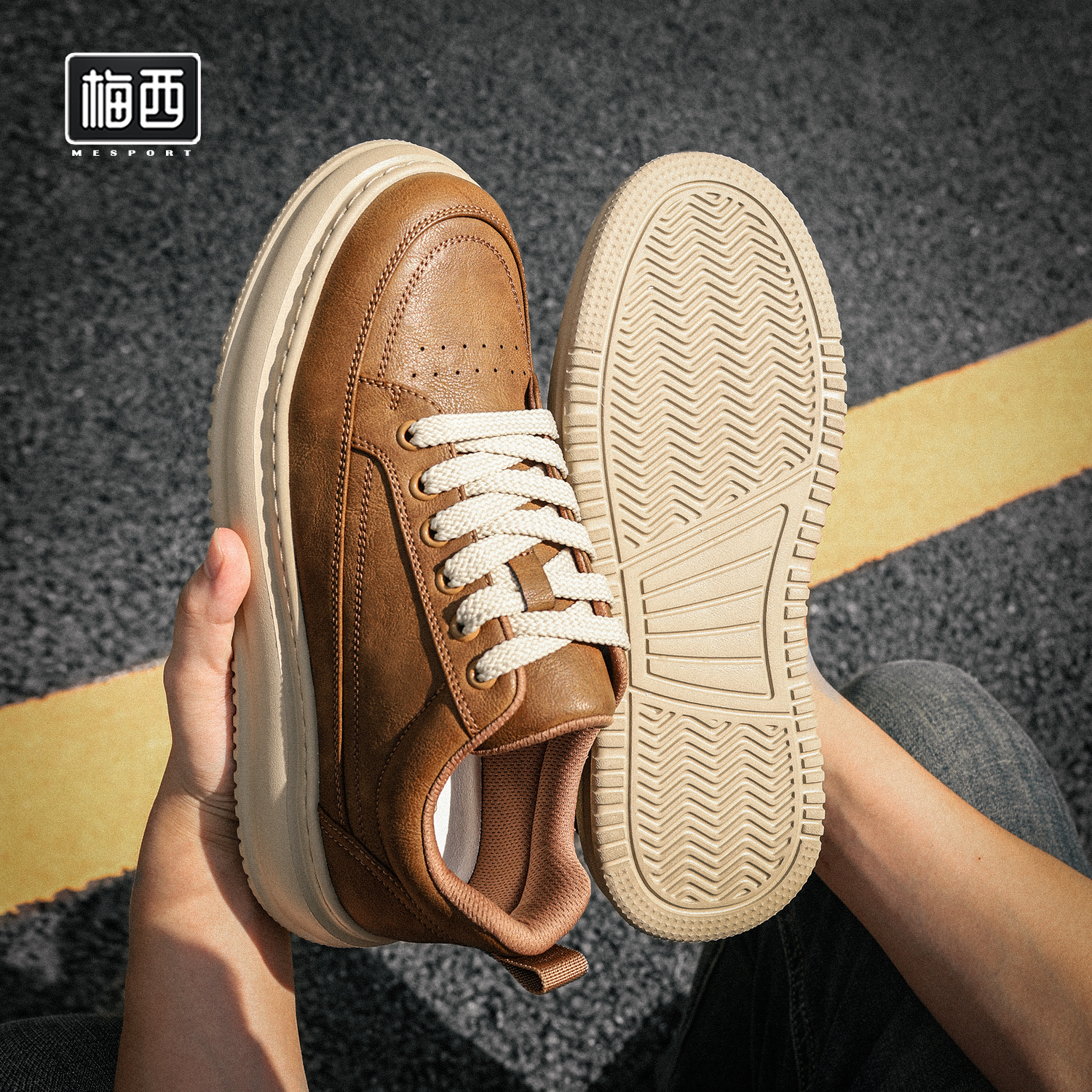 【茹茹自制】秋季新品男士休闲百搭时尚英伦工装风休闲男鞋YX2318