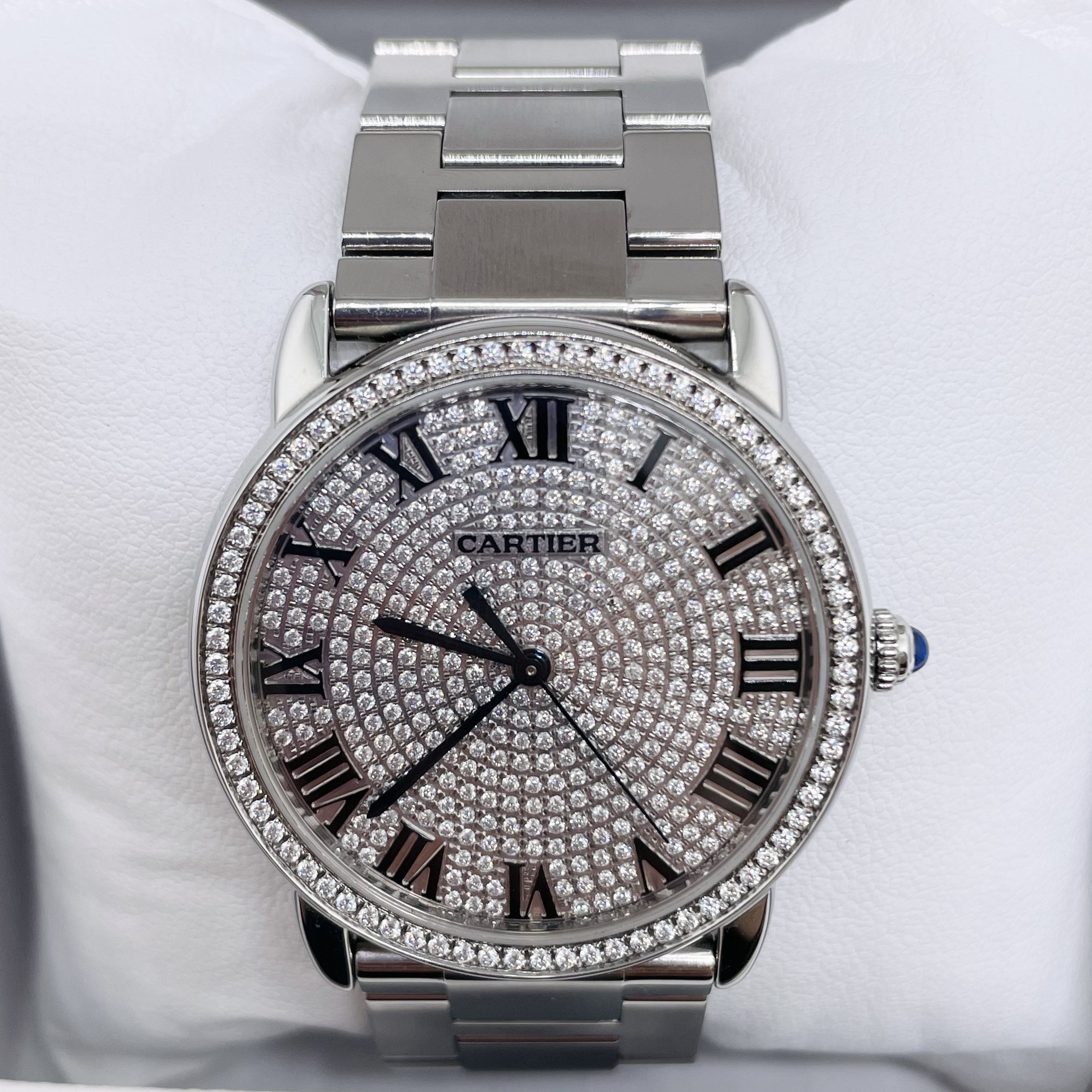 95新 Cartier/卡地亚 伦敦系列 36mm 自动机械 后镶钻 满钻