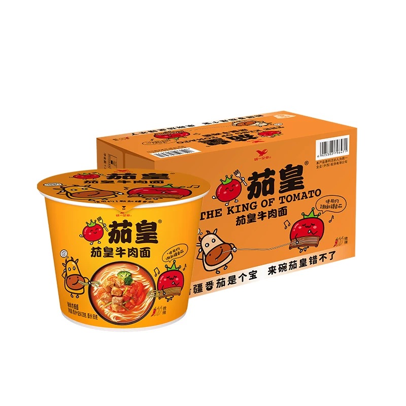 统一 茄皇鸡蛋茄皇牛肉桶装方便面【统一直播】