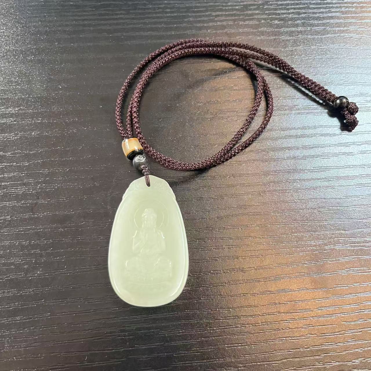 【巨伶石】和田玉晴水观音吊坠