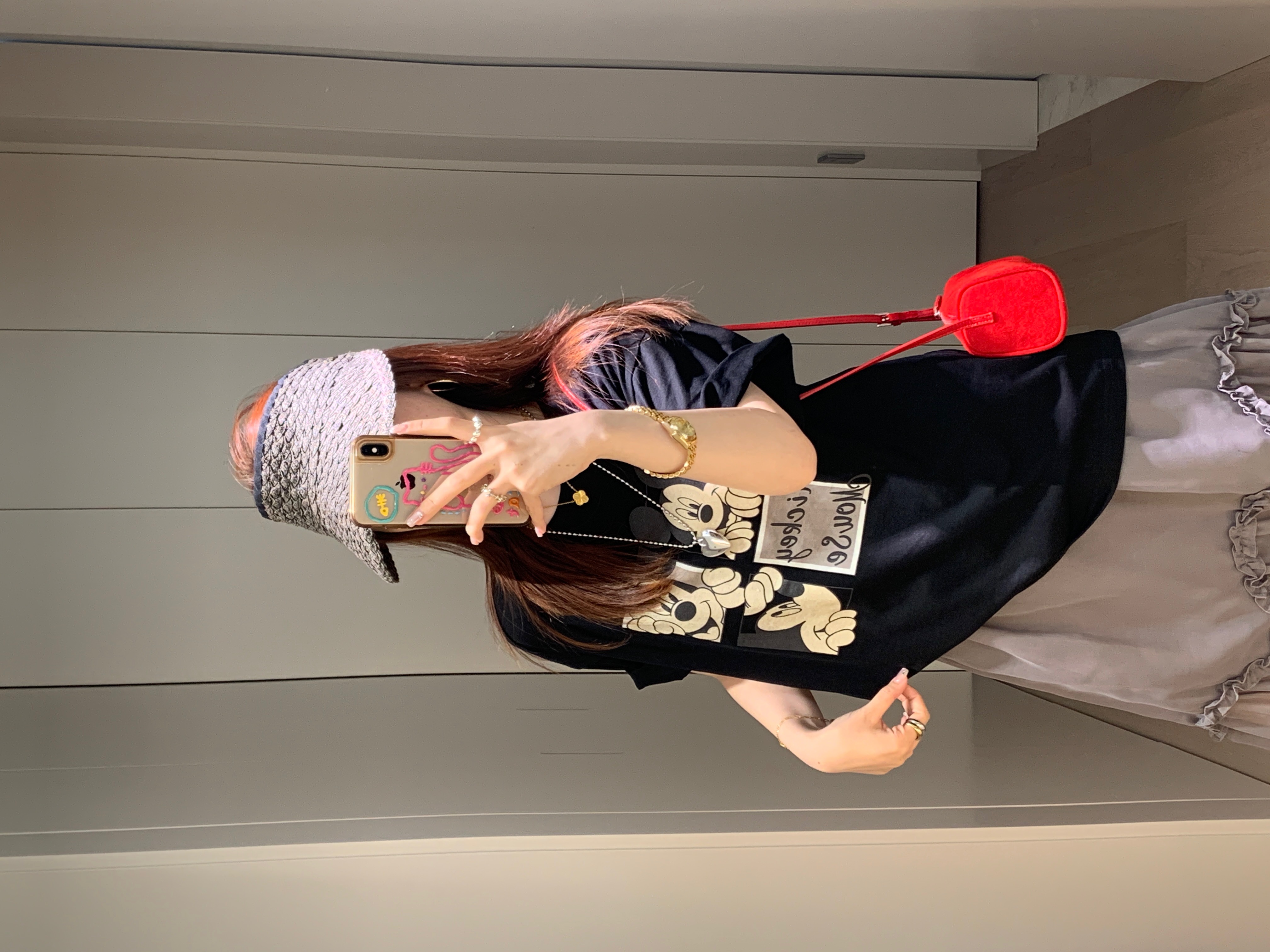2026新款韩系甜美米奇卡通印花短袖T恤女夏季休闲减龄百搭上衣
