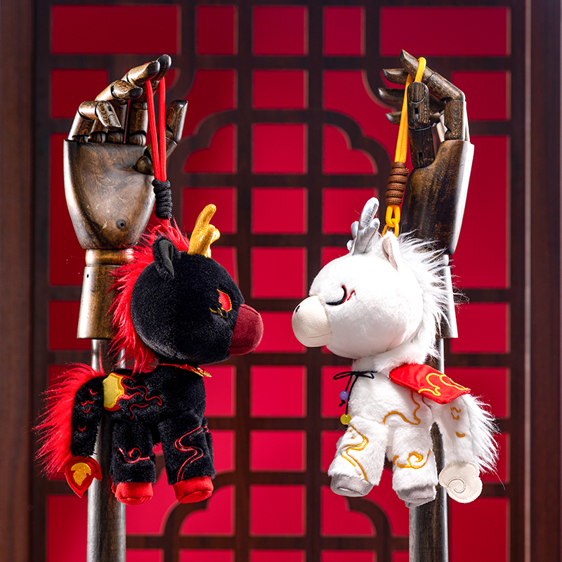 C05马年吉祥物偶遇潮玩龙马精神小马挂件玩偶公仔包挂饰毛绒玩具
