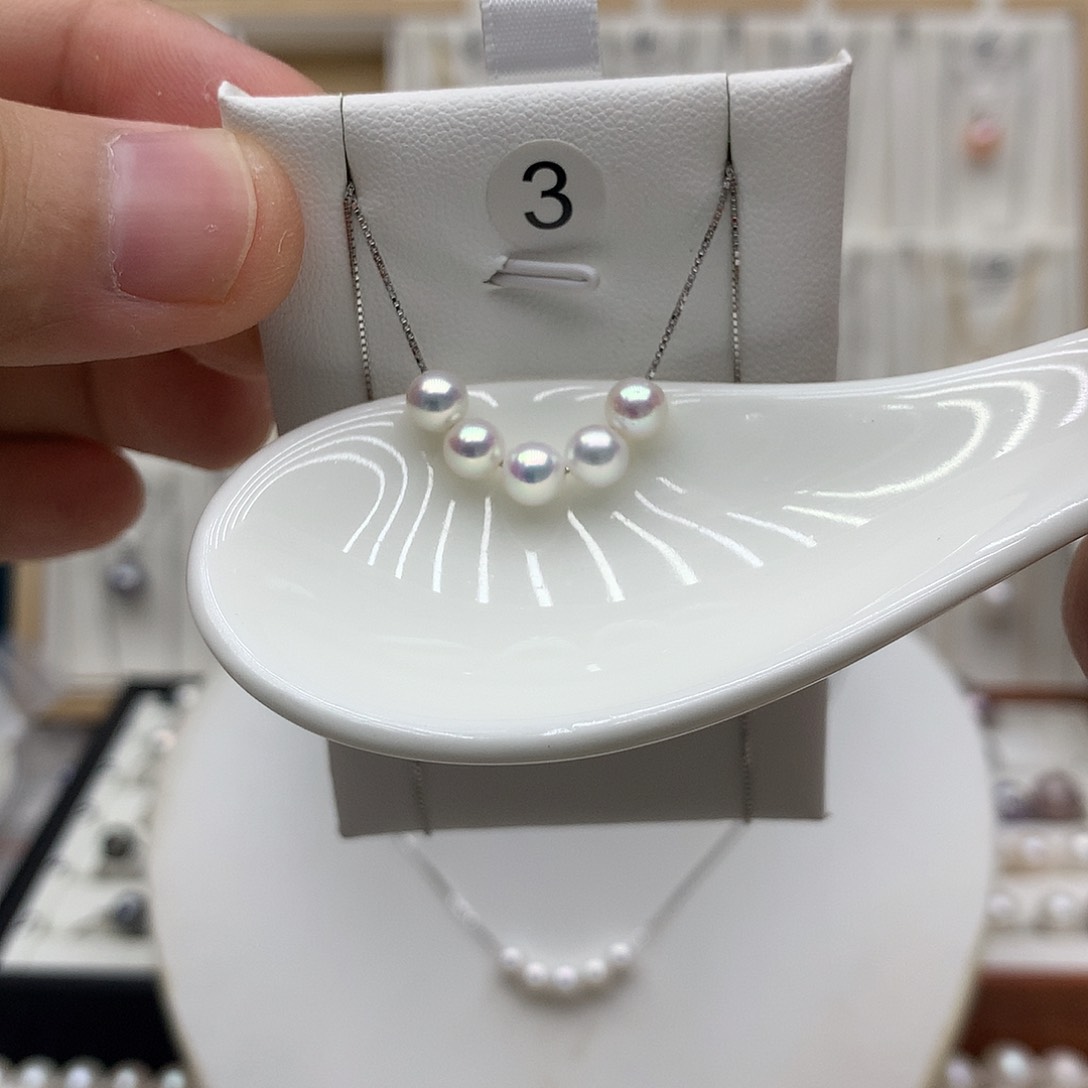 淡水珍珠银S925镶嵌颈饰