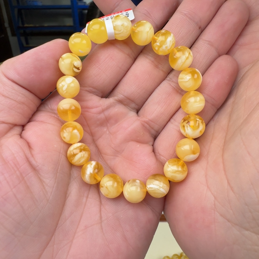 琥珀未镶嵌手链蜜蜡手串