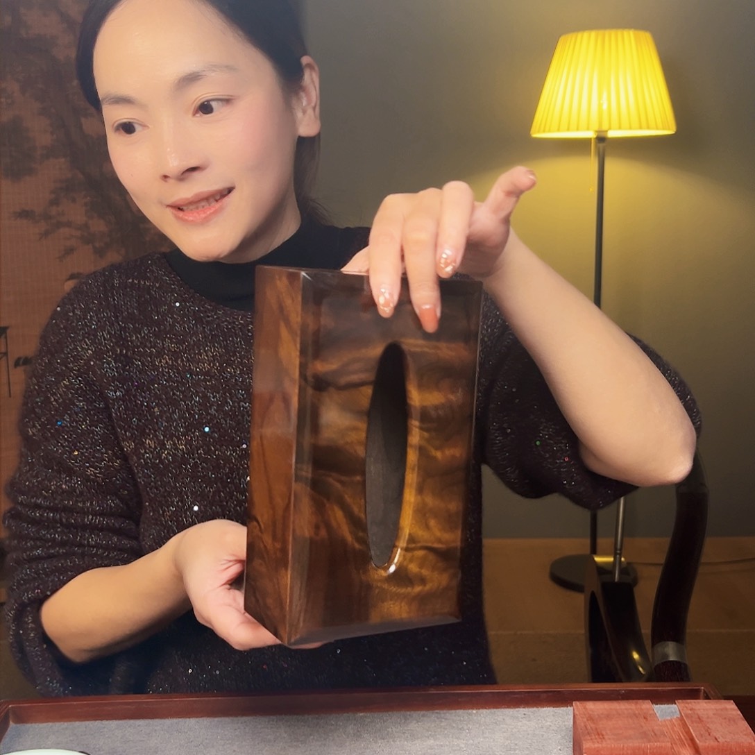 乌木类成套家具阴沉纸巾盒