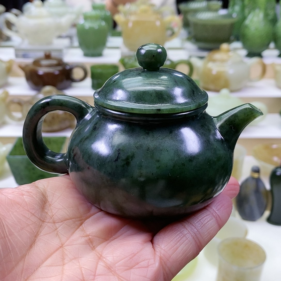和田玉茶壶未镶嵌130ml