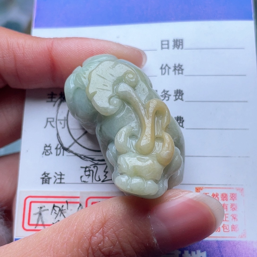 翡翠颈饰未镶嵌貔貅