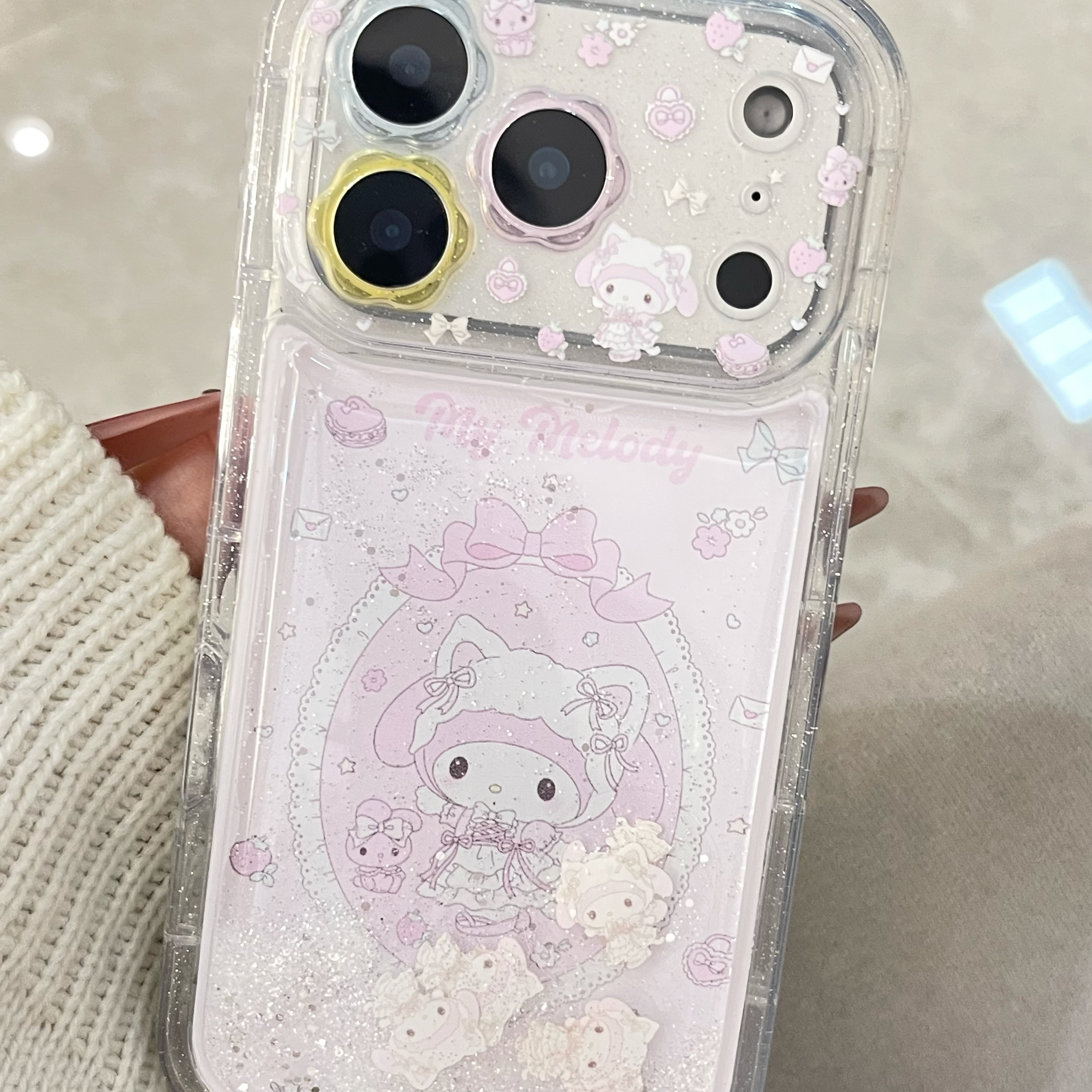 【流沙系列】可爱kt美乐蒂流沙系列适用于iPhone17pm全包镜头1615壳