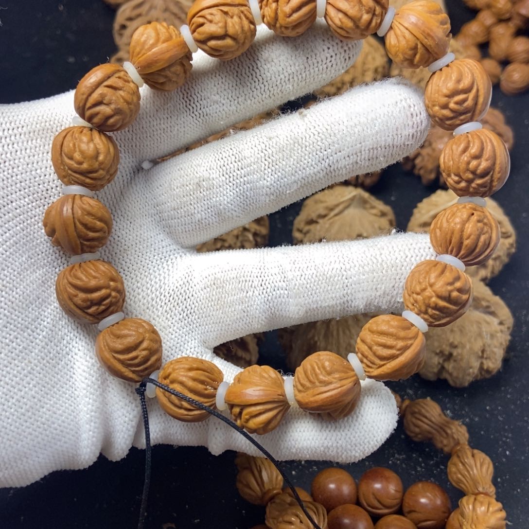 桃核把件秦岭核桃桃核串1.4-1.5