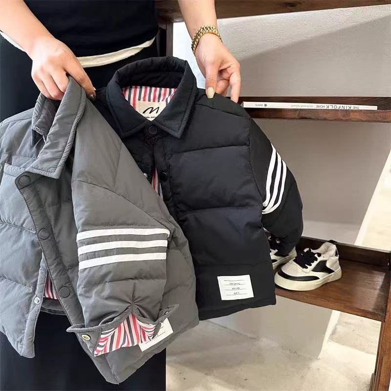 5873男女童潮流个性洋气休闲百搭秋冬季白标加棉外套