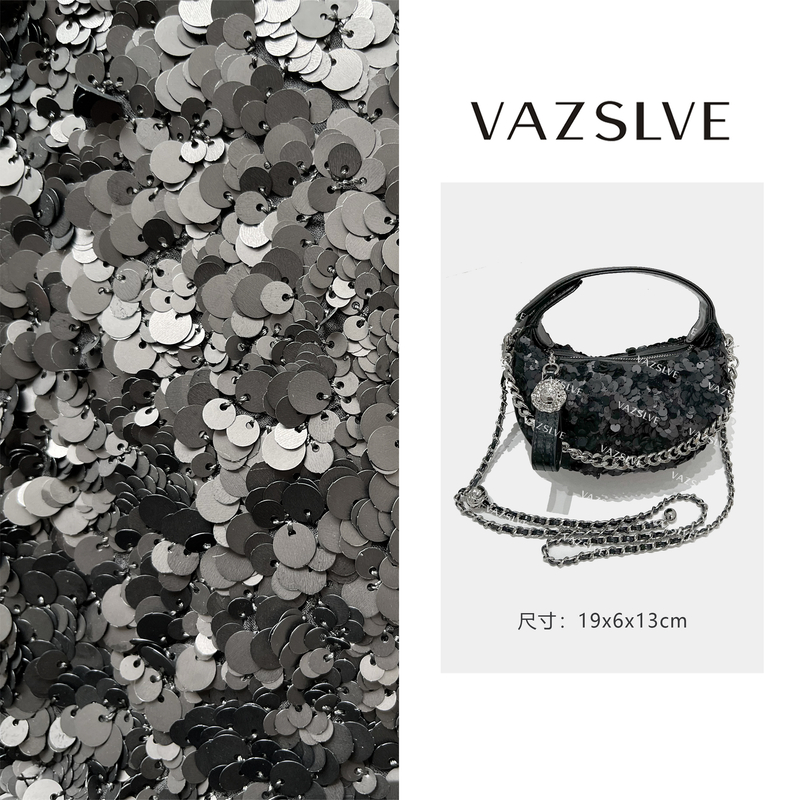 VAZSLVE/原创设计ZT-D7179-流光黑 春季新款轻奢小包