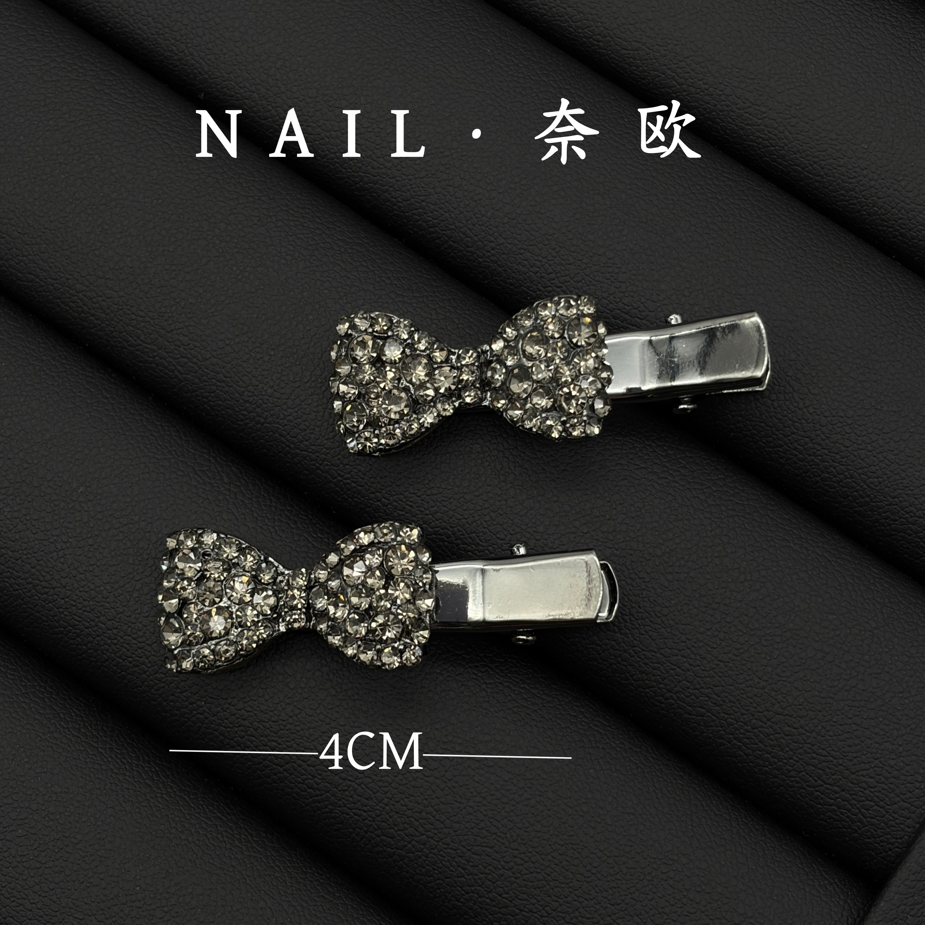 【NAIL·奈欧】设计师系列6069满钻镶嵌蝴蝶结刘海夹侧边夹碎发夹