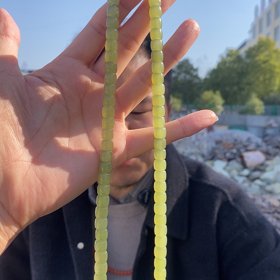 颈饰未镶嵌和田玉直切项链