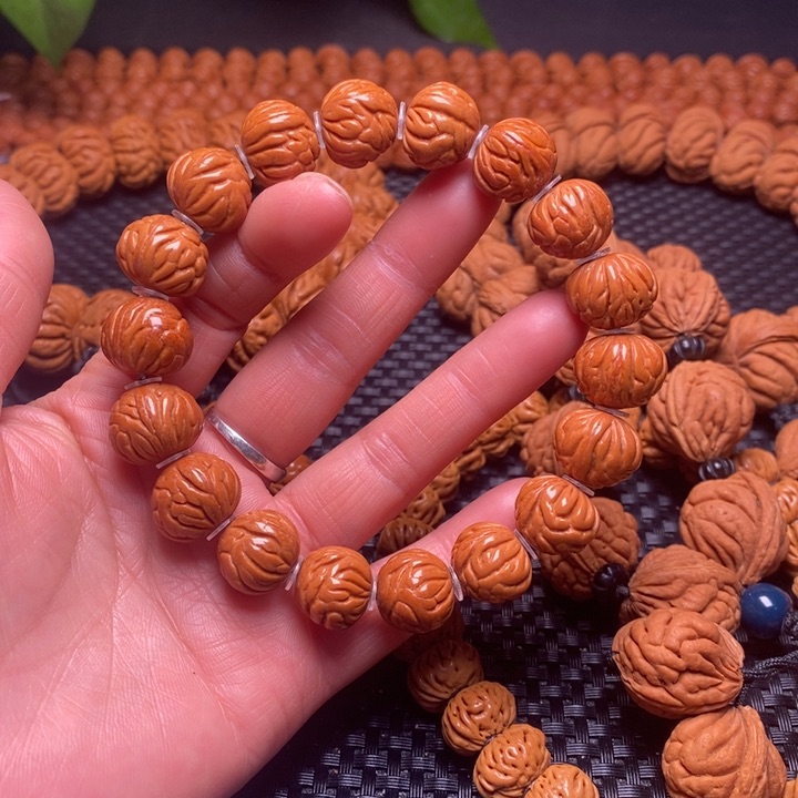 桃核手串龙纹桃核
