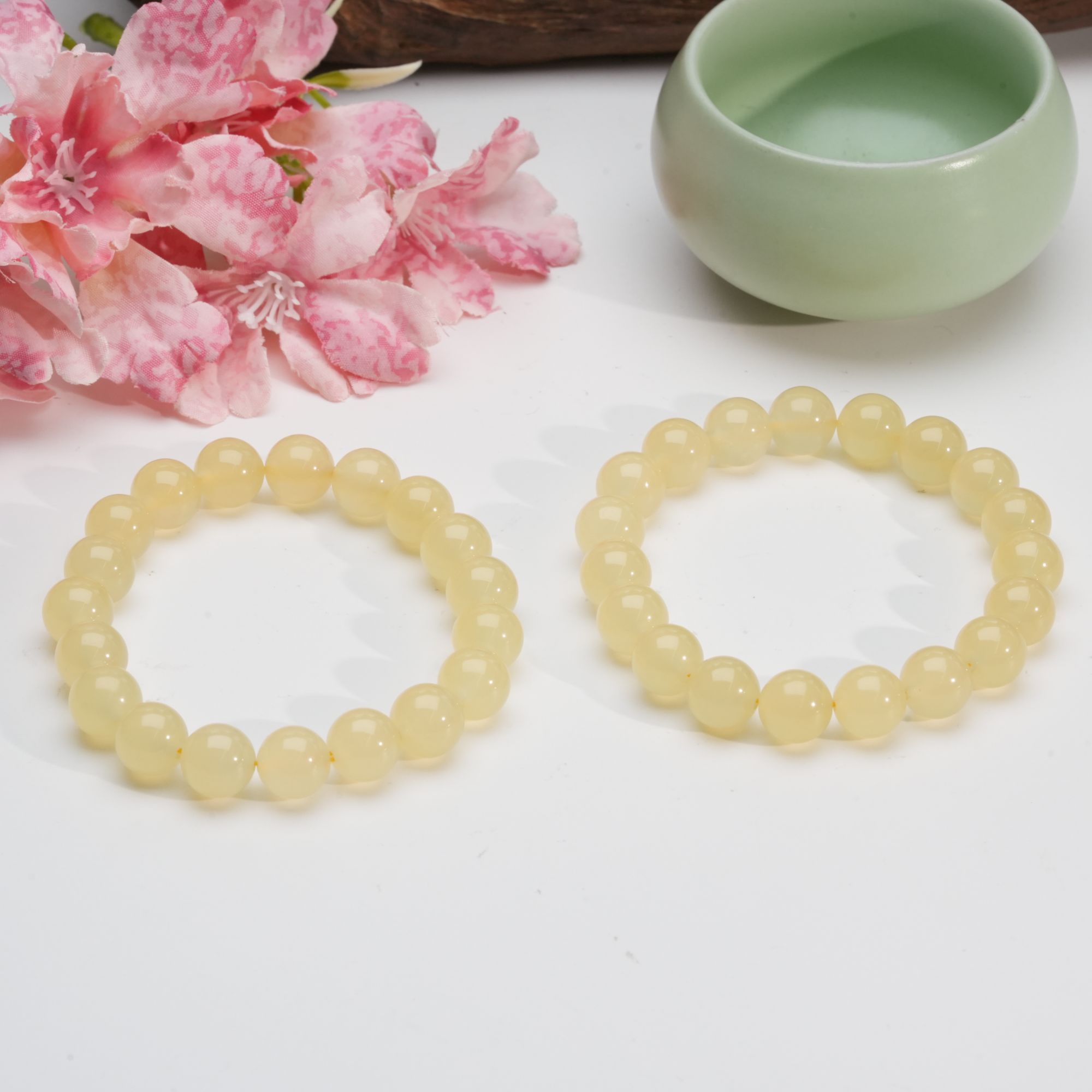 【小北好物】岫玉单圈手串约9.5mm+【多样性发一件】-QH251X211