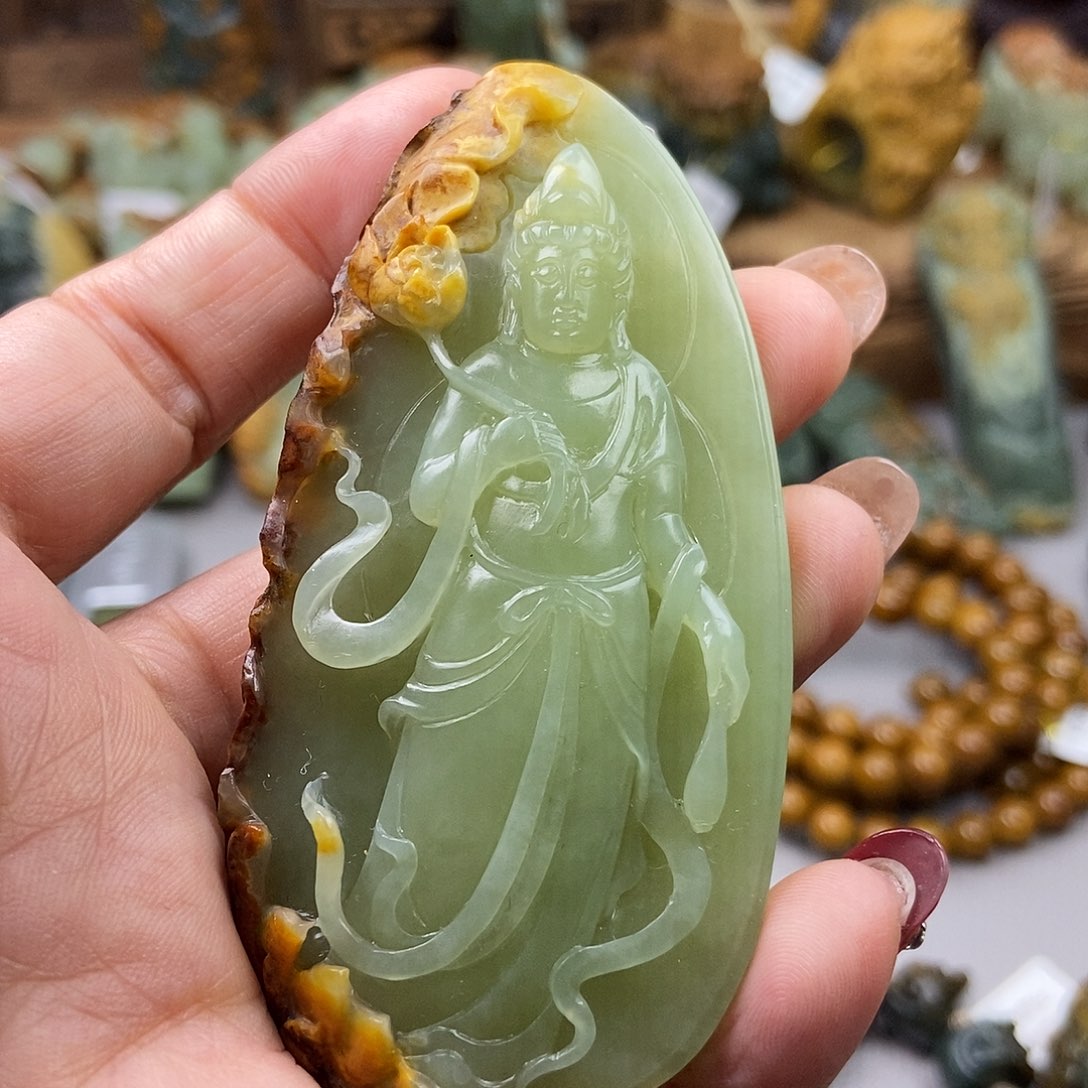 岫岩河磨玉（透闪石质玉）挂坠未镶嵌Y****2