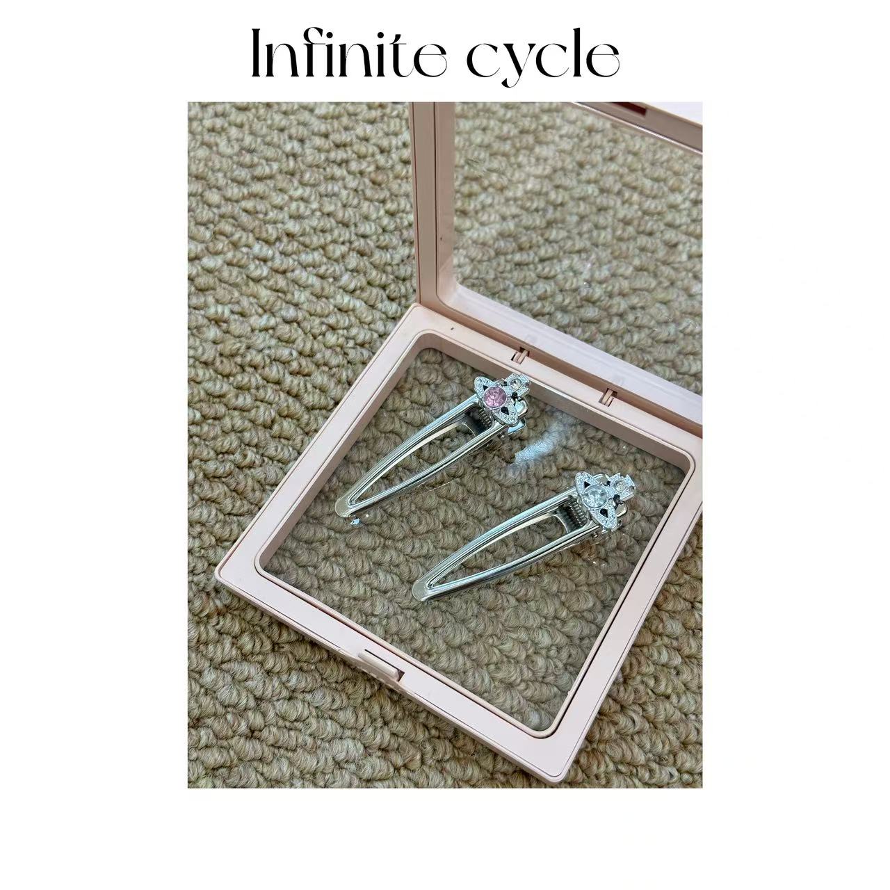 【B171】女边夹银色甜美日韩刘海夹网红顶夹少女风发夹抓夹