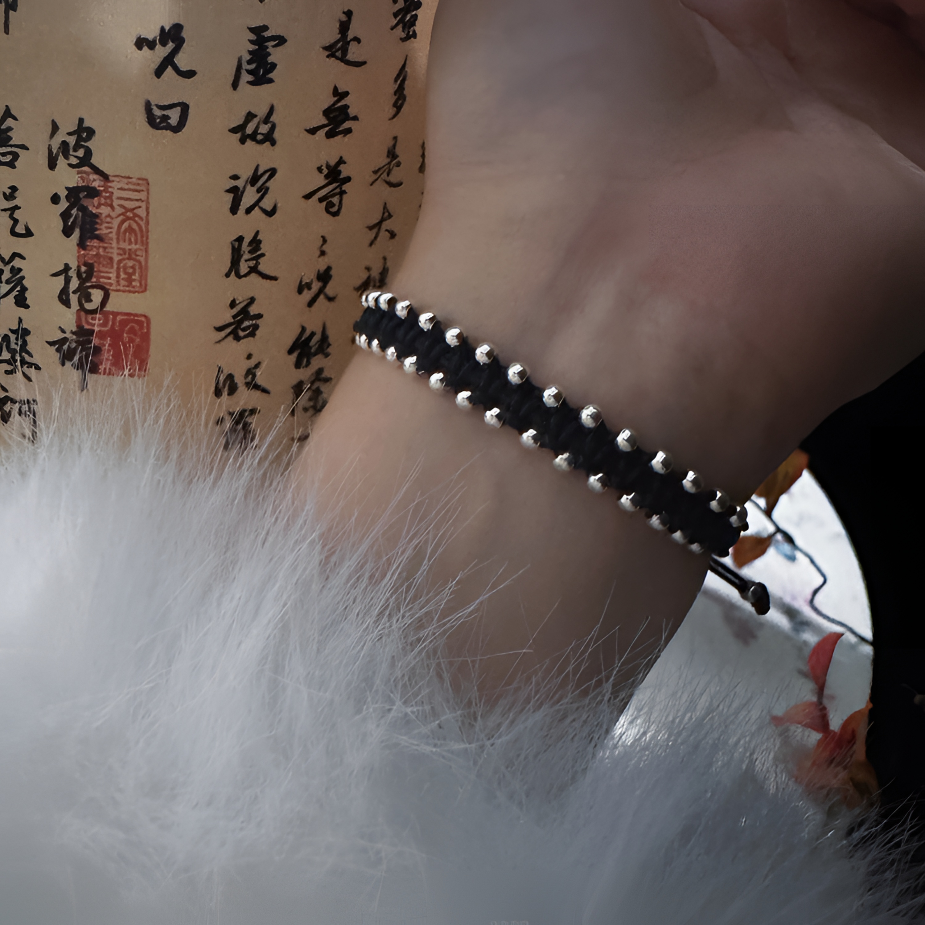 足银手链 苗疆少女转运银珠编织纯银手绳情侣复古时尚古风民族风