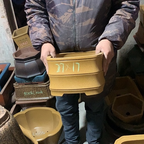 紫砂花盆手工制作