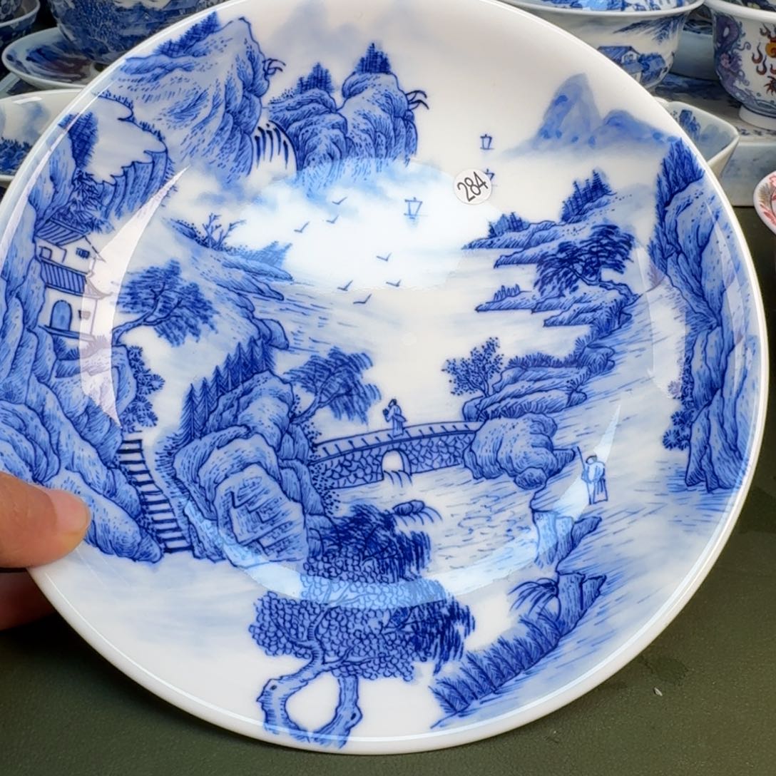 瓷景德镇纯手绘茶具圆圆284