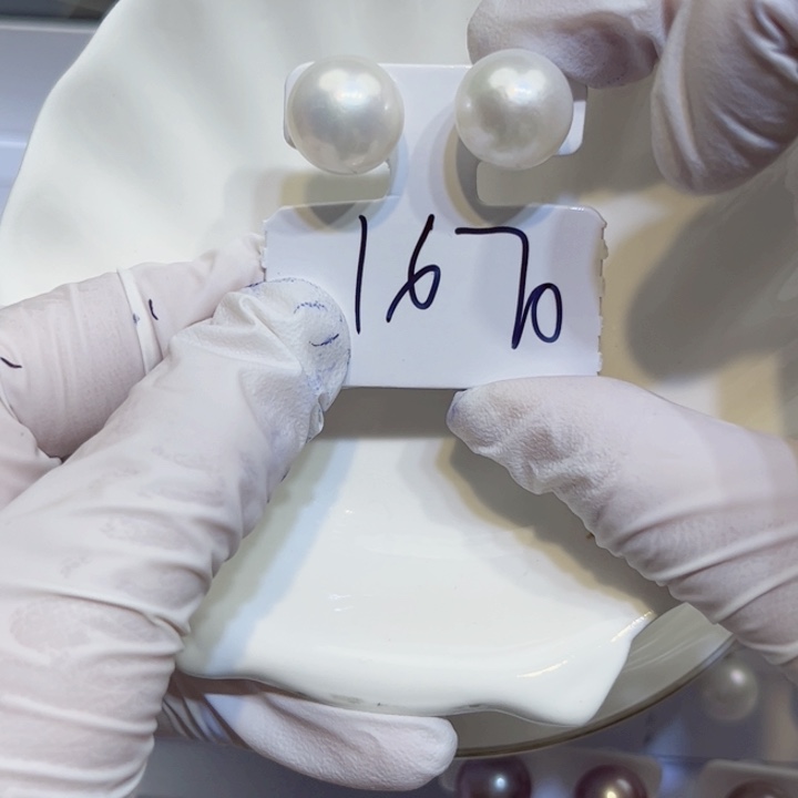 淡水珍珠耳饰银S925镶嵌