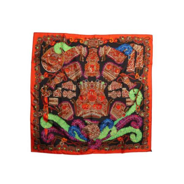 妃鱼/爱马仕/真丝/丝巾/95新/M2/5