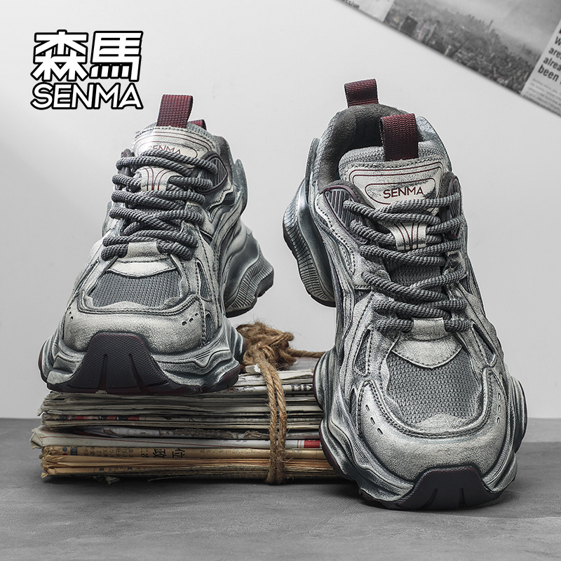 森马男鞋秋冬季2025新款加绒保暖休闲运动棉鞋男款潮流二棉老爹鞋