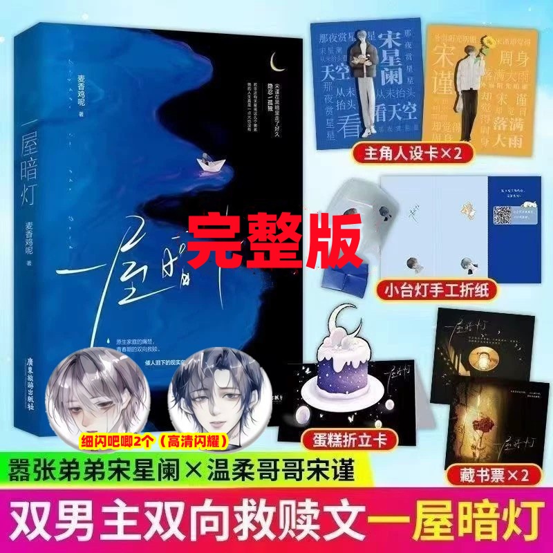 一屋暗灯双封面 麦香鸡呢著 青春言情小说现货塑封包装送定制吧唧