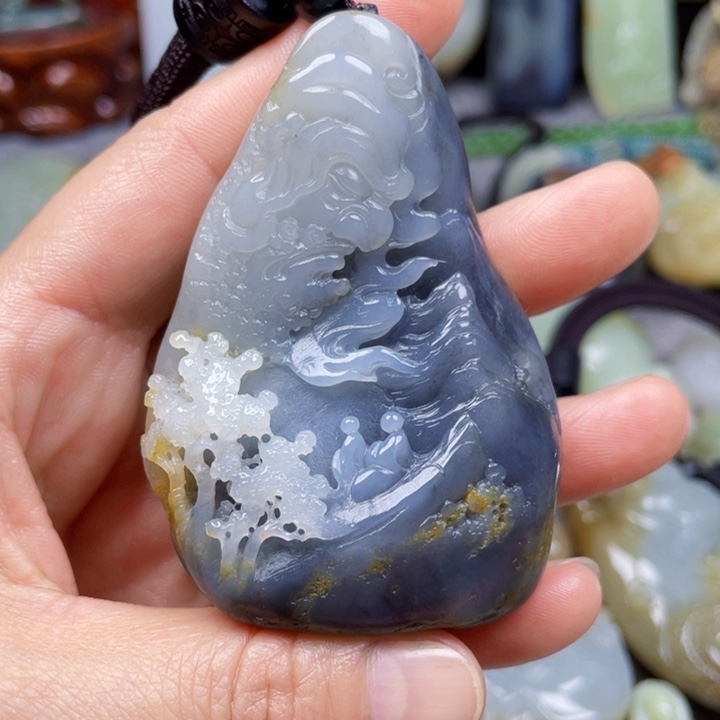 和田玉未镶嵌挂件