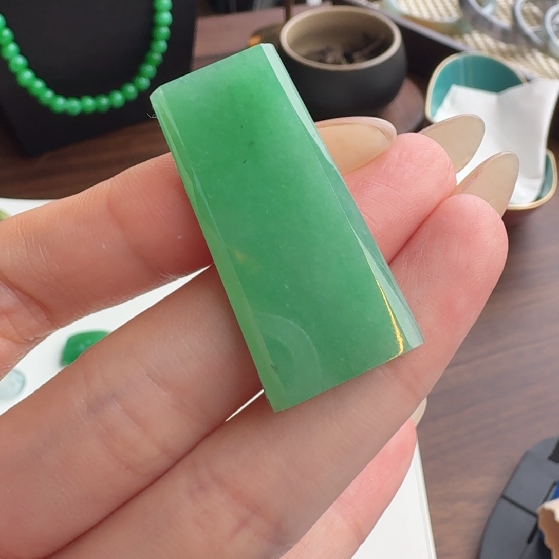 定制翡翠未镶嵌满色无事牌