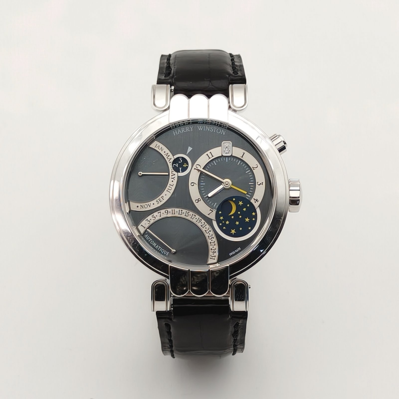 99新 Harry Winston/海瑞温斯顿 小花6欢Premier万年历腕表40mm
