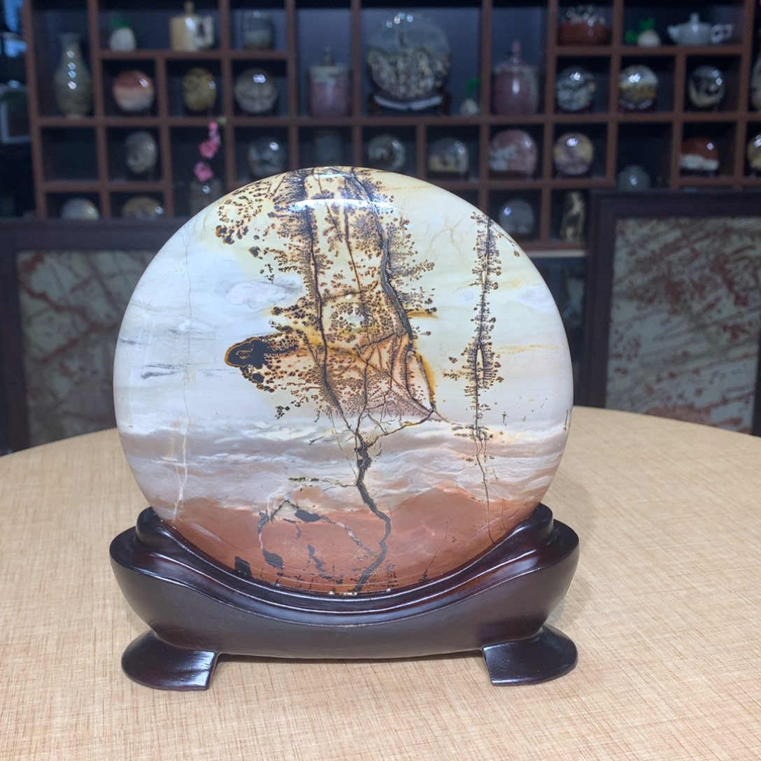 紫砂，广西国画石摆件，收藏观赏