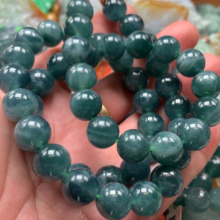 翡翠颈饰未镶嵌保真天然a货翡翠