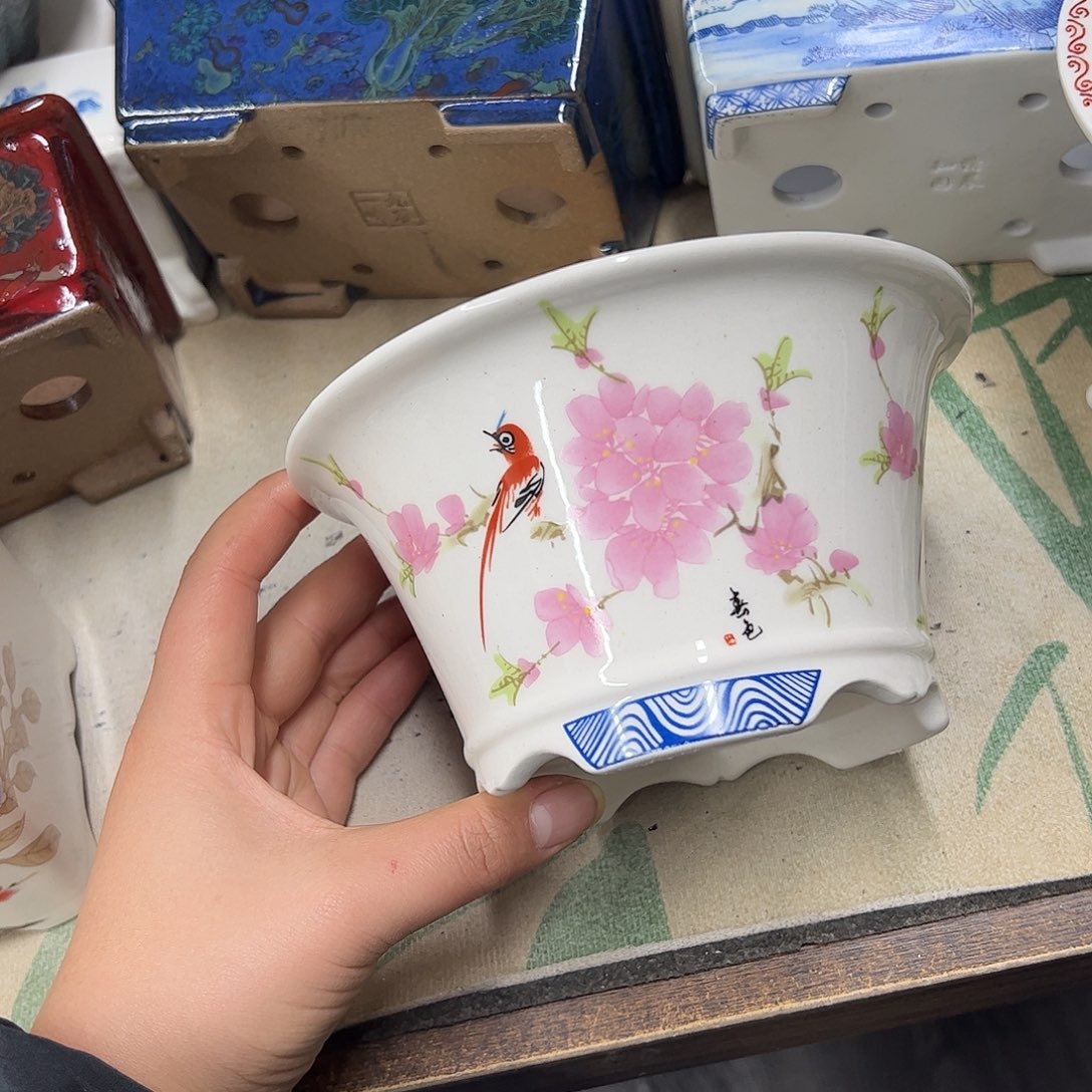 紫砂花盆726号瑕疵15/8cm