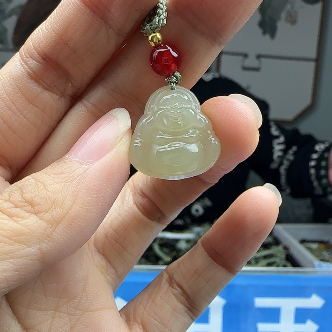 和田玉未镶嵌颈饰15mm