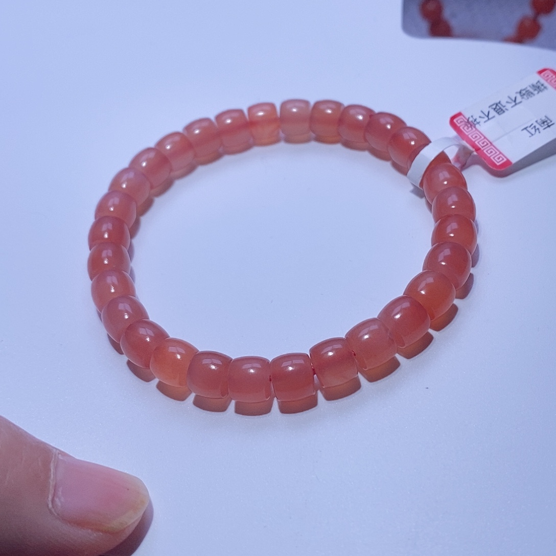 南红玛瑙未镶嵌手串卡7