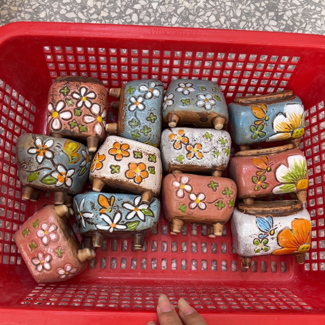 粗陶多肉花盆花盆发12个