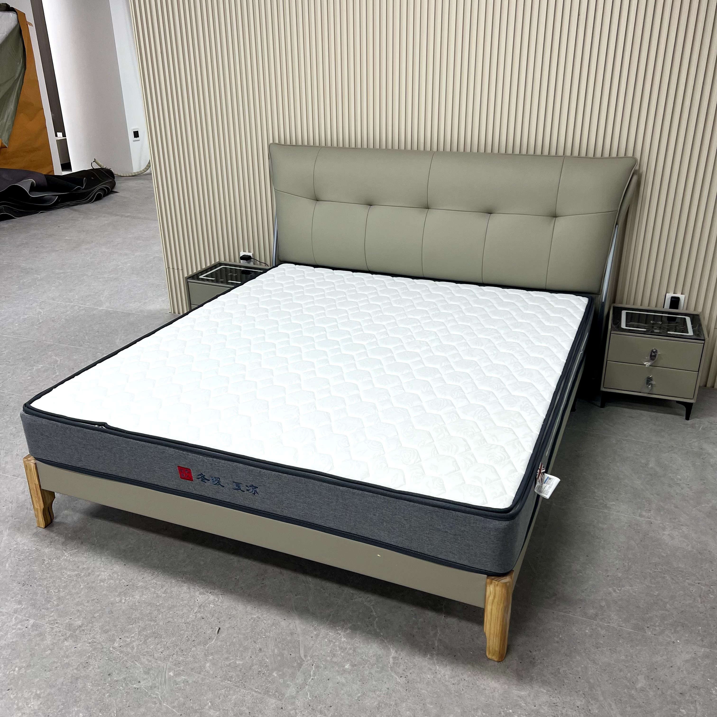 st255奢简约现代主卧床储物高箱皮艺床意式高端2米定制极简