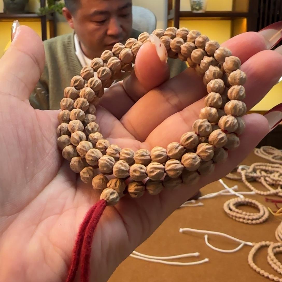 柏香籽/百香籽手串原桩莲花6