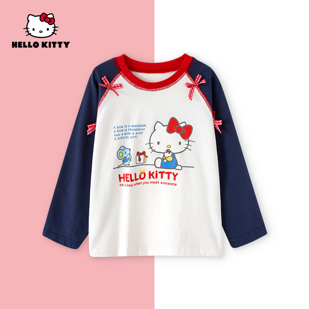 HelloKitty秋季新款女童女宝中大儿童休闲长袖t恤AC5321MK393 AD