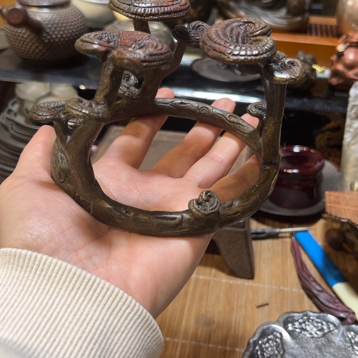 艺***歌铜中古工艺品摆件