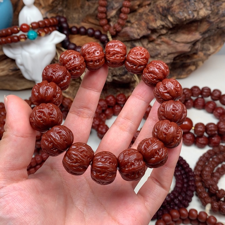 猴头核桃吊坠龙纹八棱18