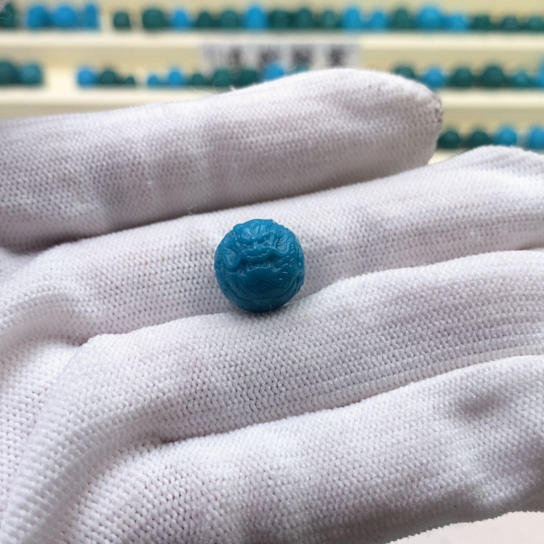 琉璃颈饰?****?科技平替 油绿色12龙珠