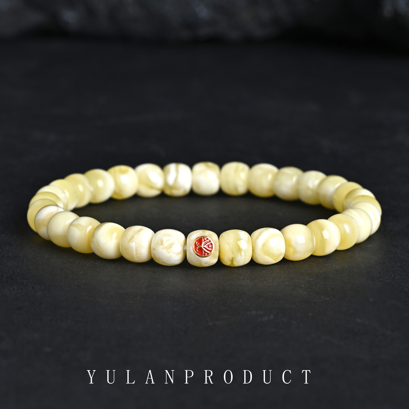 龙虎山【流金】原矿蜜蜡白花蜡-手工老型7mm左右-多样性发货